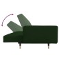 vidaXL Sofá cama de 2 plazas con dos almohadas terciopelo verde oscuro vidaXL Sofá cama de 2 plazas con dos almohadas terciopelo verde oscuro