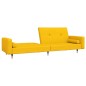 vidaXL Sofá cama de 2 plazas con dos almohadas terciopelo amarillo vidaXL Sofá cama de 2 plazas con dos almohadas terciopelo amarillo