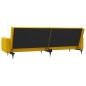 vidaXL Sofá cama de 2 plazas con dos almohadas terciopelo amarillo vidaXL Sofá cama de 2 plazas con dos almohadas terciopelo amarillo