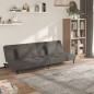 vidaXL Sofá cama de 2 plazas con dos almohadas terciopelo gris oscuro vidaXL Sofá cama de 2 plazas con dos almohadas terciopelo gris oscuro