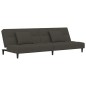 vidaXL Sofá cama de 2 plazas con dos almohadas terciopelo gris oscuro vidaXL Sofá cama de 2 plazas con dos almohadas terciopelo gris oscuro