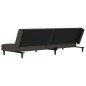 vidaXL Sofá cama de 2 plazas con dos almohadas terciopelo gris oscuro vidaXL Sofá cama de 2 plazas con dos almohadas terciopelo gris oscuro