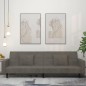 vidaXL Sofá cama de 2 plazas con dos almohadas terciopelo gris oscuro vidaXL Sofá cama de 2 plazas con dos almohadas terciopelo gris oscuro