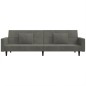vidaXL Sofá cama de 2 plazas con dos almohadas terciopelo gris oscuro vidaXL Sofá cama de 2 plazas con dos almohadas terciopelo gris oscuro