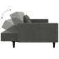 vidaXL Sofá cama de 2 plazas con dos almohadas terciopelo gris oscuro vidaXL Sofá cama de 2 plazas con dos almohadas terciopelo gris oscuro