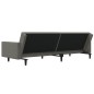 vidaXL Sofá cama de 2 plazas con dos almohadas terciopelo gris oscuro vidaXL Sofá cama de 2 plazas con dos almohadas terciopelo gris oscuro