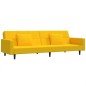 vidaXL Sofá cama de 2 plazas con dos almohadas terciopelo amarillo vidaXL Sofá cama de 2 plazas con dos almohadas terciopelo amarillo
