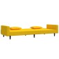 vidaXL Sofá cama de 2 plazas con dos almohadas terciopelo amarillo vidaXL Sofá cama de 2 plazas con dos almohadas terciopelo amarillo