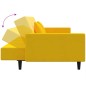 vidaXL Sofá cama de 2 plazas con dos almohadas terciopelo amarillo vidaXL Sofá cama de 2 plazas con dos almohadas terciopelo amarillo