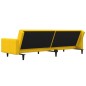 vidaXL Sofá cama de 2 plazas con dos almohadas terciopelo amarillo vidaXL Sofá cama de 2 plazas con dos almohadas terciopelo amarillo