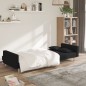 vidaXL Sofá cama de 2 plazas con dos almohadas tela negro vidaXL Sofá cama de 2 plazas con dos almohadas tela negro