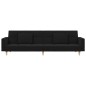 vidaXL Sofá cama de 2 plazas con dos almohadas tela negro vidaXL Sofá cama de 2 plazas con dos almohadas tela negro
