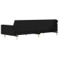 vidaXL Sofá cama de 2 plazas con dos almohadas tela negro vidaXL Sofá cama de 2 plazas con dos almohadas tela negro