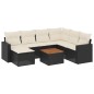 vidaXL Set de sofás de jardín 8 piezas y cojines ratán sintético negro vidaXL Set de sofás de jardín 8 piezas y cojines ratán sintético negro