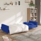 vidaXL Sofá cama de 2 plazas con dos almohadas tela azul vidaXL Sofá cama de 2 plazas con dos almohadas tela azul