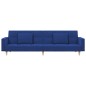 vidaXL Sofá cama de 2 plazas con dos almohadas tela azul vidaXL Sofá cama de 2 plazas con dos almohadas tela azul