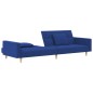 vidaXL Sofá cama de 2 plazas con dos almohadas tela azul vidaXL Sofá cama de 2 plazas con dos almohadas tela azul
