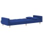vidaXL Sofá cama de 2 plazas con dos almohadas tela azul vidaXL Sofá cama de 2 plazas con dos almohadas tela azul