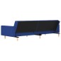 vidaXL Sofá cama de 2 plazas con dos almohadas tela azul vidaXL Sofá cama de 2 plazas con dos almohadas tela azul