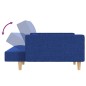 vidaXL Sofá cama de 2 plazas con dos almohadas tela azul vidaXL Sofá cama de 2 plazas con dos almohadas tela azul