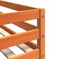 vidaXL Litera de madera maciza de pino marrón cera 90x190 cm vidaXL Litera de madera maciza de pino marrón cera 90x190 cm