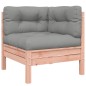 vidaXL Sofá jardín con cojines reposapiés madera maciza abeto Douglas vidaXL Sofá jardín con cojines reposapiés madera maciza abeto Douglas