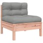 vidaXL Sofá jardín con cojines reposapiés madera maciza abeto Douglas vidaXL Sofá jardín con cojines reposapiés madera maciza abeto Douglas