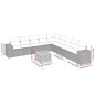 vidaXL Set de sofás de jardín 10 pzas cojines ratán sintético negro vidaXL Set de sofás de jardín 10 pzas cojines ratán sintético negro