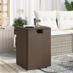 vidaXL Mesa cubierta para bombona de propano ratán marrón 40x40x60 cm