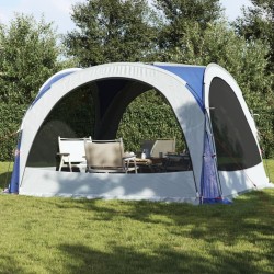 vidaXL Tienda de campaña tafetán 185T azul 360x360x215 cm