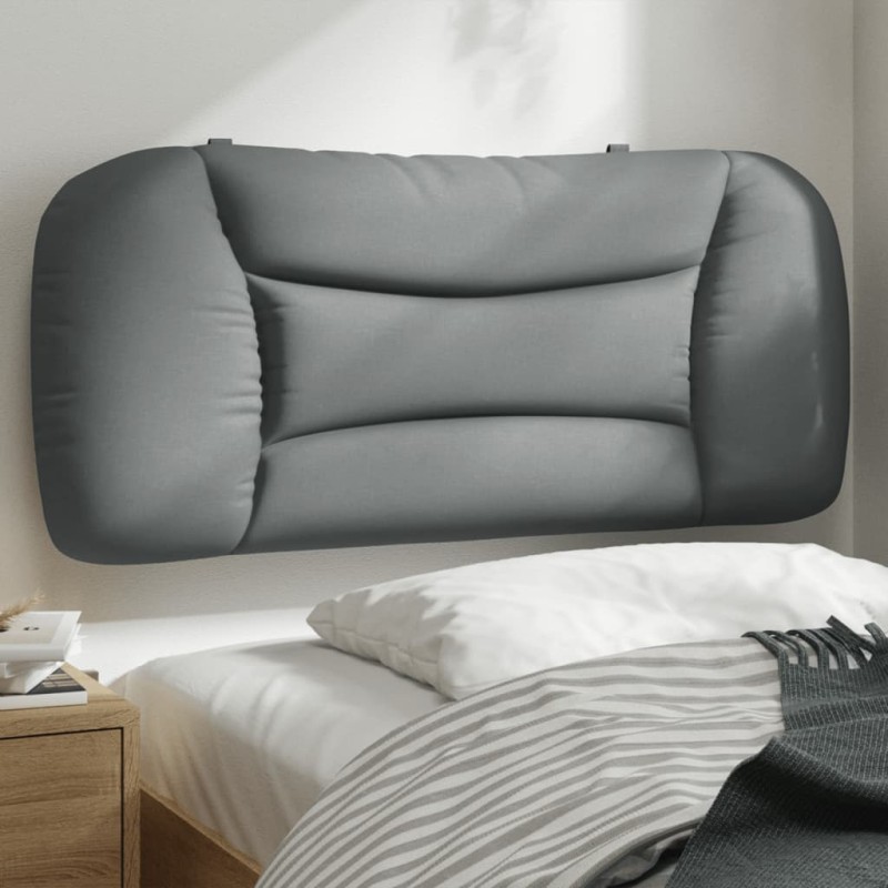 vidaXL Cabecero de cama acolchado tela gris claro 90 cm vidaXL Cabecero de cama acolchado tela gris claro 90 cm
