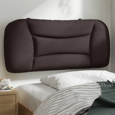 vidaXL Cabecero de cama acolchado tela marrón oscuro 80 cm