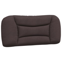 vidaXL Cabecero de cama acolchado tela marrón oscuro 80 cm