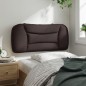 vidaXL Cabecero de cama acolchado tela marrón oscuro 80 cm vidaXL Cabecero de cama acolchado tela marrón oscuro 80 cm