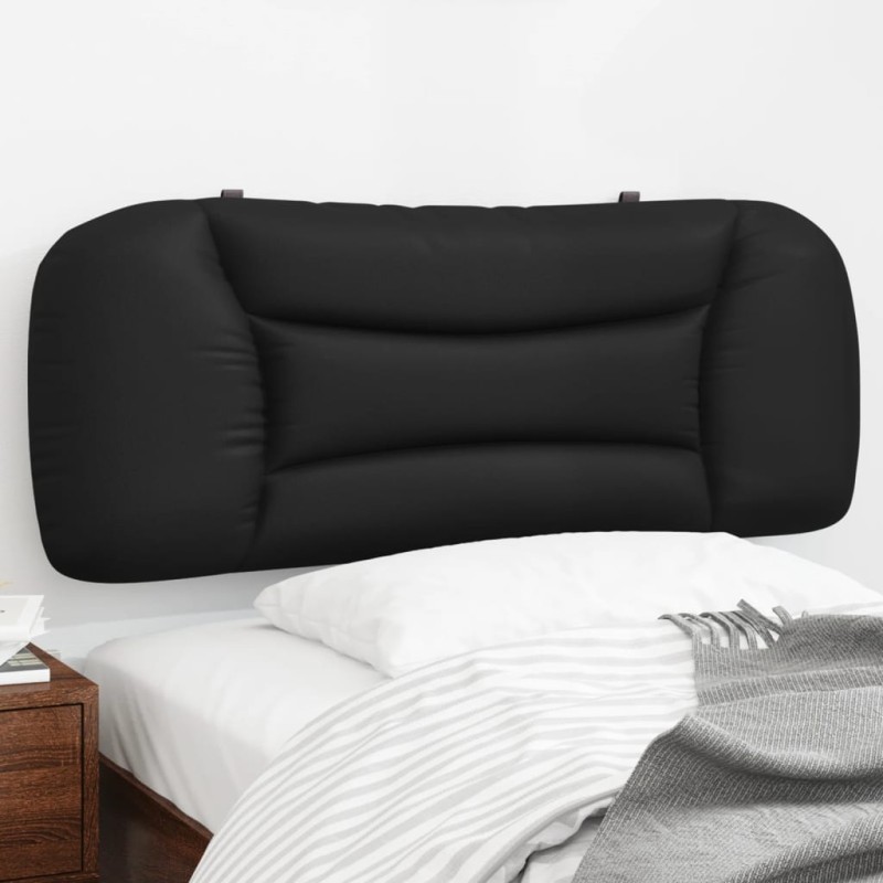 vidaXL Cabecero de cama acolchado cuero sintético negro 100 cm vidaXL Cabecero de cama acolchado cuero sintético negro 100 cm