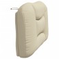 vidaXL Cabecero de cama acolchado tela crema 100 cm vidaXL Cabecero de cama acolchado tela crema 100 cm