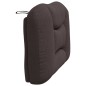 vidaXL Cabecero de cama acolchado tela marrón oscuro 90 cm