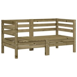 vidaXL Sofás de esquina de jardín 2 uds madera de pino impregnada