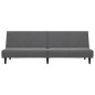 vidaXL Sofá cama de 2 plazas terciopelo gris oscuro vidaXL Sofá cama de 2 plazas terciopelo gris oscuro