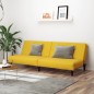 vidaXL Sofá cama de 2 plazas terciopelo amarillo vidaXL Sofá cama de 2 plazas terciopelo amarillo