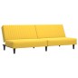 vidaXL Sofá cama de 2 plazas terciopelo amarillo vidaXL Sofá cama de 2 plazas terciopelo amarillo