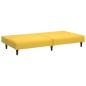 vidaXL Sofá cama de 2 plazas terciopelo amarillo vidaXL Sofá cama de 2 plazas terciopelo amarillo