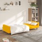 vidaXL Sofá cama de 2 plazas terciopelo amarillo vidaXL Sofá cama de 2 plazas terciopelo amarillo