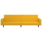 vidaXL Sofá cama de 2 plazas terciopelo amarillo vidaXL Sofá cama de 2 plazas terciopelo amarillo