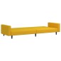 vidaXL Sofá cama de 2 plazas terciopelo amarillo vidaXL Sofá cama de 2 plazas terciopelo amarillo