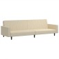 vidaXL Sofá cama de 2 plazas terciopelo color crema vidaXL Sofá cama de 2 plazas terciopelo color crema