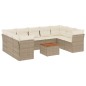 vidaXL Juego de sofás jardín con cojines beige 10 pzas ratán sintético vidaXL Juego de sofás jardín con cojines beige 10 pzas ratán sintético