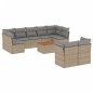 vidaXL Juego de sofás jardín con cojines beige 10 pzas ratán sintético vidaXL Juego de sofás jardín con cojines beige 10 pzas ratán sintético