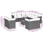 vidaXL Set de sofás de jardín 12 piezas cojines ratán sintético negro vidaXL Set de sofás de jardín 12 piezas cojines ratán sintético negro