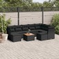 vidaXL Set de sofás de jardín 10 pzas cojines ratán sintético negro vidaXL Set de sofás de jardín 10 pzas cojines ratán sintético negro